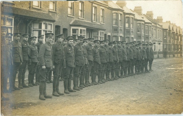 Men of North Midlands Division in Shaftesbury Road Luton