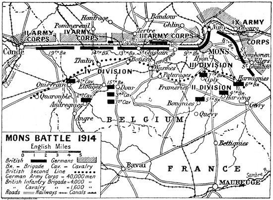 Map of Battle of Mons