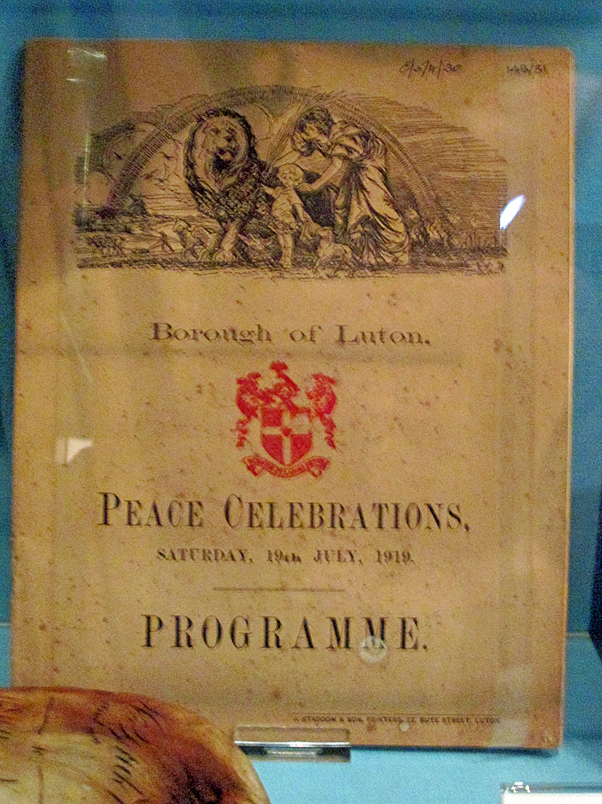 Peace Day programme 1919