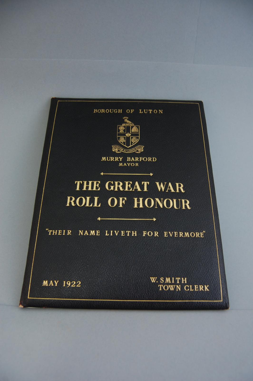Front Cover of the Roll of Honour