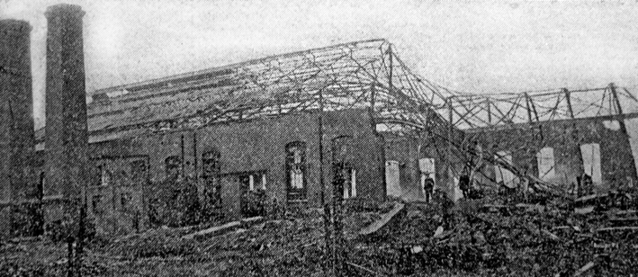 Wrecked ammunition factory