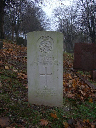 Pte Charle Edward Payne gravestone