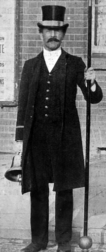 Town crier Charlie Irons