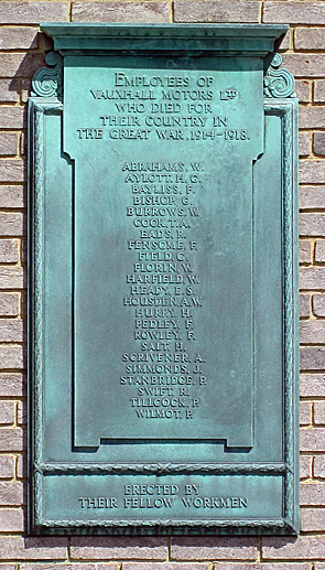 Vauxhall WW1 war memorial