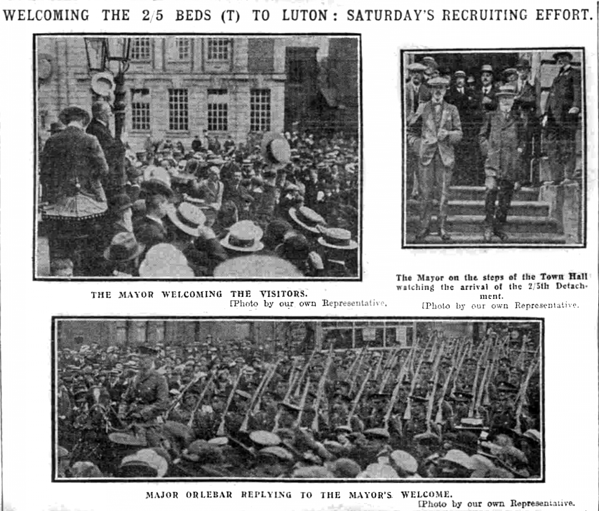 Recruitment marchers in Luton