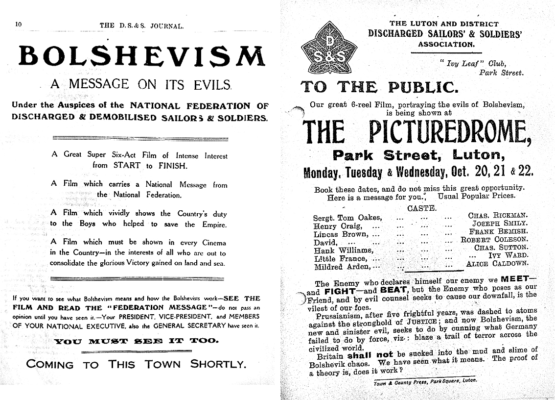 Bolshevism film ads