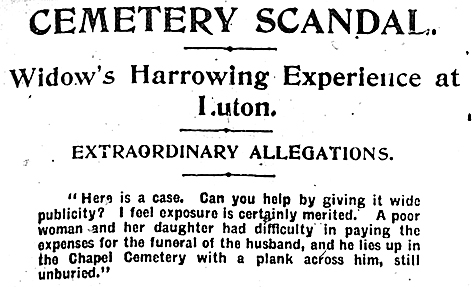 Cemetery scandal headline