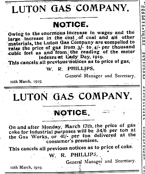 Gas price rise