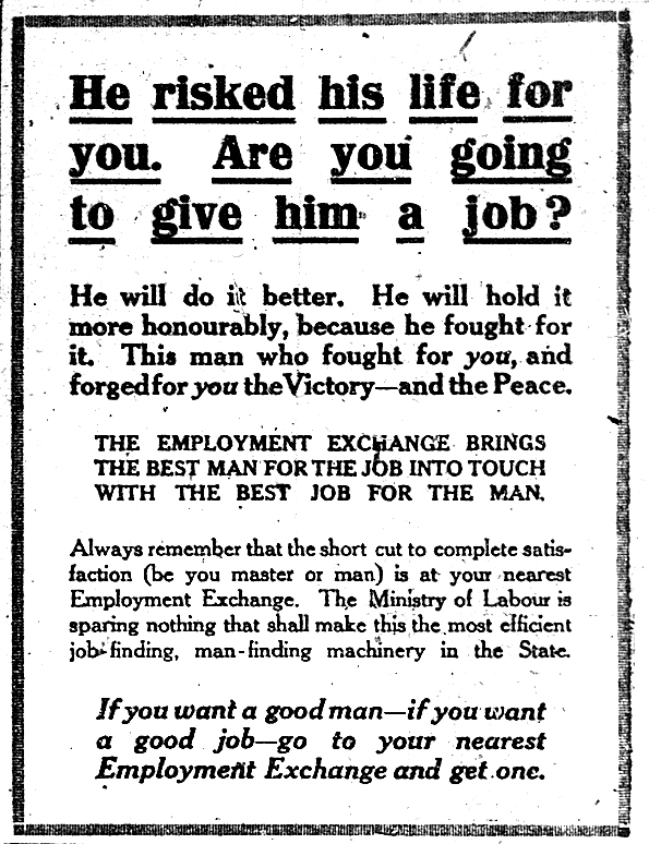 Jobs advert