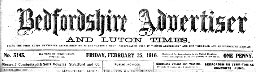 Last edition of the Beds Advertiser