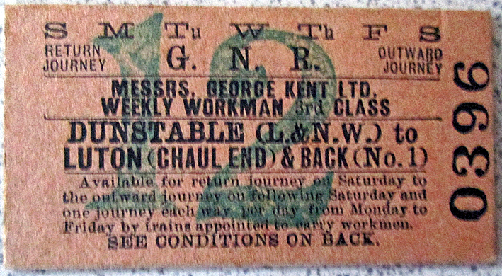 Chaul End rail ticket