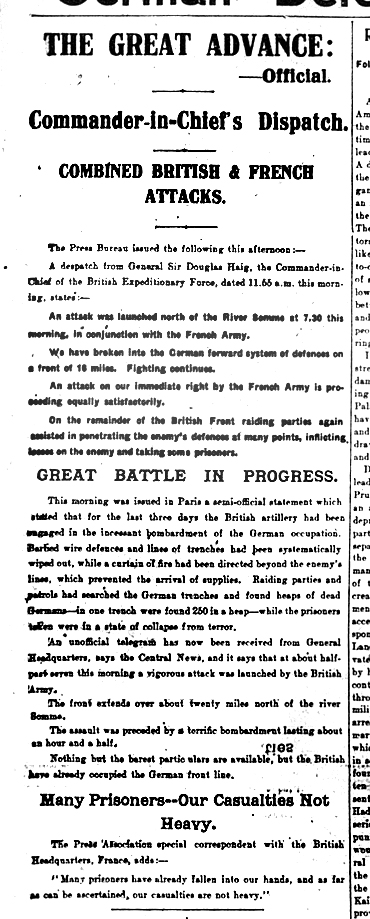 Telegraph's Somme report
