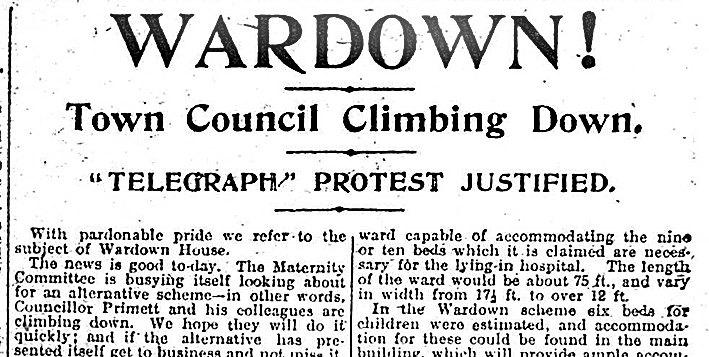 Wardown headline 11-2-1919