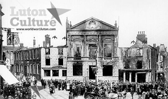 Burnt-down Town Hall, July 20, 1919